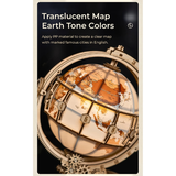 Antique Look LED World Globe Mechanical Table Lamp DIY Wooden Puzzle