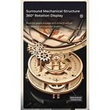 Antique Look LED World Globe Mechanical Table Lamp DIY Wooden Puzzle