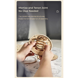 Antique Look LED World Globe Mechanical Table Lamp DIY Wooden Puzzle