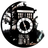 Doctor Who And The Time Machine Vinyl Record Wall Clock