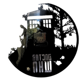 Doctor Who And The Time Machine Vinyl Record Wall Clock