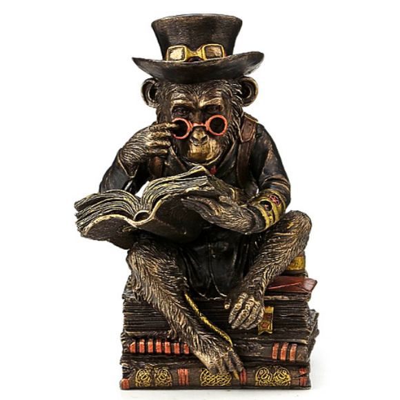 Steampunk Chimpanzee Monkey Professor With Jet Pack