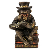 Steampunk Chimpanzee Monkey Professor With Jet Pack