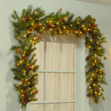 Snowy Wintry Pine Christmas Garland 274 cm Long