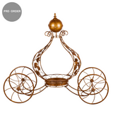 Antique Gold Metal Princess Leaf Design Carriage Display 153 cm Long
