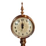 Pedestal Tear Drop  Gold And Black Mantle Clock