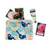 Blue Wrens In The Ferns Zip Toiletry Or Purse Pouch Bag