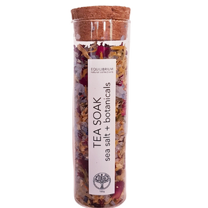 Equilibrium Tea Soak  Natural Bath Salt With Sea Salt And Botanicals In Glass Test Tube 100g