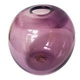 Hand Blown One Of A Kind Violet Coloured Glass Vase