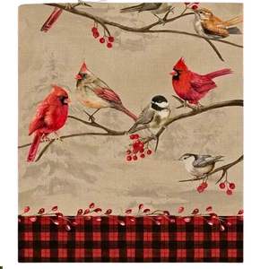 Christmas Birds And Cherry Tree Christmas Table Runner