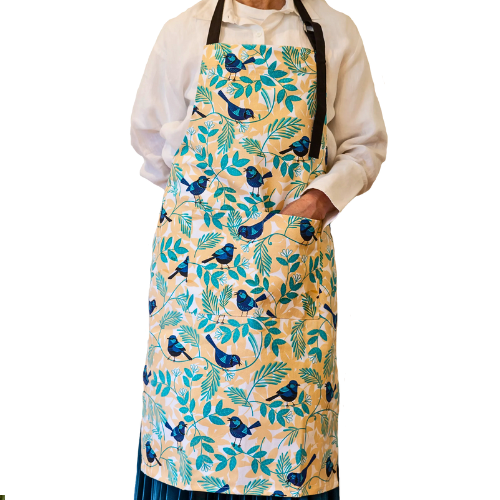 Blue Wren Heavy Duty Cotton Apron