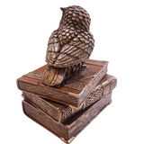 Keeper Of The Books Owl Cold Cast Bronze Trinket Box