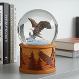 Bald Eagle Rotating Musical Snow Globe