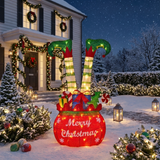 Christmas Mischief Elf In The Gift Sack LED Christmas Decor 86 cm Tall