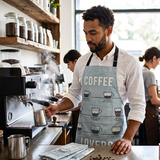 Coffee Lovers Apron Made From Heavy Duty Drill Cotton
