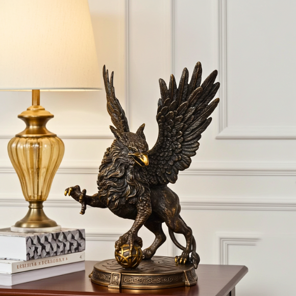 Cold Cast Bronze The Mythical Griffin Guardian And King Of All Creatures Statue