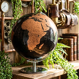Dark Violet and Gold Large 45cm World Globe With Gimbal Movement 