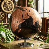Dark Violet and Gold Large 45cm World Globe With Gimbal Movement
