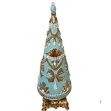 Egg Shell Blue Royal Versailles Jewelled Christmas Tree 40 cm Tall