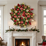 Elegant Traditional Red Berries Christmas Wreath  71 cm wide