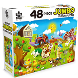 48-piece jumbo floor puzzle box with farm-themed illustration