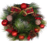 Folksy Art Christmas Wreath 70 cm wide