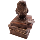 Keeper Of The Books Owl Cold Cast Bronze Trinket Box
