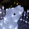 LED Cute Frosty White Acrylic Christmas Polar Bear Indoor Or Outdoor Use