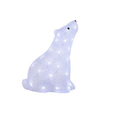 LED Cute Frosty White Acrylic Christmas Polar Bear Indoor Or Outdoor Use