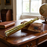 Nautical Royal Navy Brass Telescope In Rosewood Gift Box