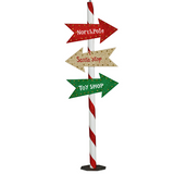North Pole Christmas Directions Sign 134 cm Tall