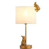 Playful Bunny's Whimsical Metal Table Lamp