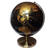 Sleek Gold And Black 30 cm World Globe