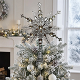Star Light Star Bright Snowflake Christmas Tree Sparkling Star Topper