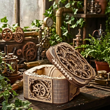 Steampunk Mechanical Ugears Wooden Treasure Puzzle Box