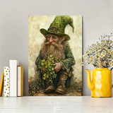 The Luck Of The Irish Leprechaun Holding A Four Leaf Clover Bouquet