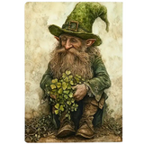 The Luck Of The Irish Leprechaun Holding A Four Leaf Clover Bouquet