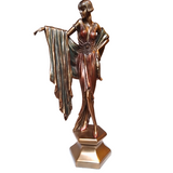 The Swinging Days Art Deco Cold Cast Bronze Dancing Lady
