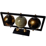 Three Globes One World Set Of Three World Globes from above