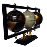 Three Globes One World Set Of Three World Globes side view