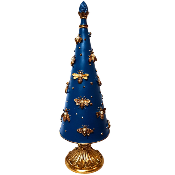 Vintage Royal Blue Bee Christmas Jewel Tree