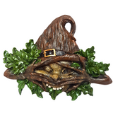 The cheekiest of our Green Man tribe. This mischievous little fellow is all about fun without the wise solemness of our more regal and older Green Men. Woodwinky may cause trouble but its all in good fun and he loves a good game is of hide and seek.