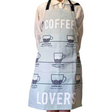 Coffee Lovers Apron Made From Heavy Duty Drill Cotton