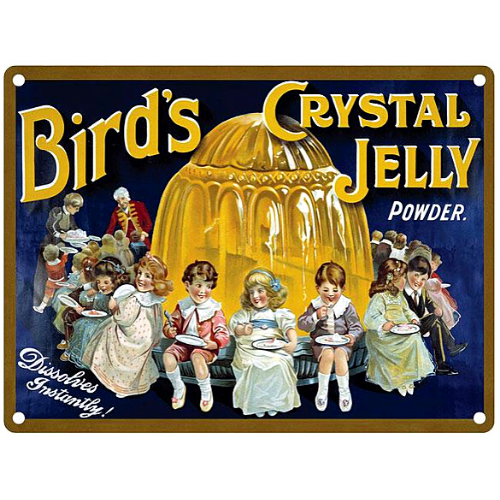 Bird's Crystal Jelly Enamelled Metal Wall Sign