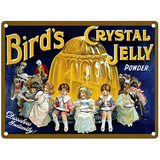 Bird's Crystal Jelly Enamelled Metal Wall Sign