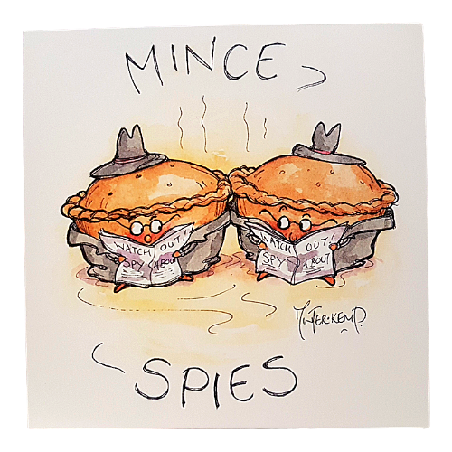 Mince Spies Christmas Card Set