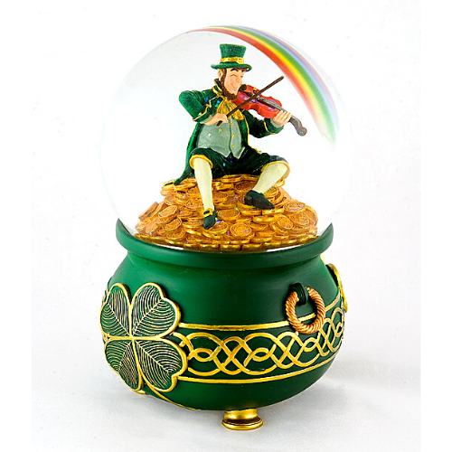 Luck Aplenty, St Patrick's Day  Musical Rotating Water Globe