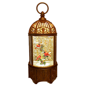 Golden Bird LED Snow Lantern Christmas Decor