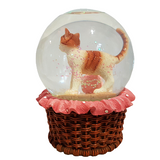 Inquisitive Kitten Glitter Water Globe