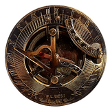 Victorian Steampunk Style Brass Compass and Sundial